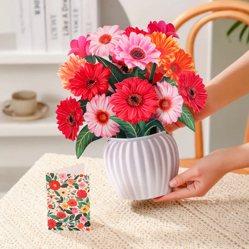 Glada Gerberas pop-up bukett