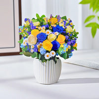 Mini-Cerulean-Dream-small-paper-pop-up-bouquet-of-blue-and-gold-roses-—-PetalPal