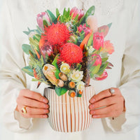 Yarra-Dreaming-Australian-native-paper-pop-up-bouquet-of-proteas-and-eucalyptus-—-PetalPal